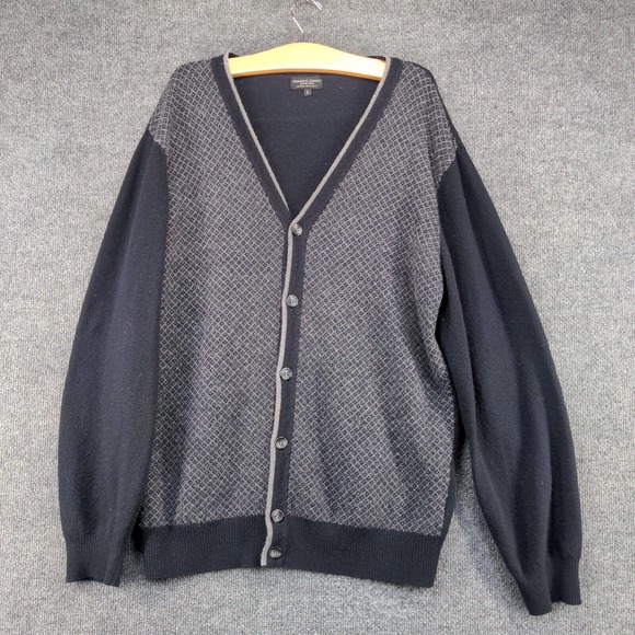 Franco Danti Cardigan Sweater Men's Multicolor Large Long Sleeve Wool Made Italy - Picture 2 of 12